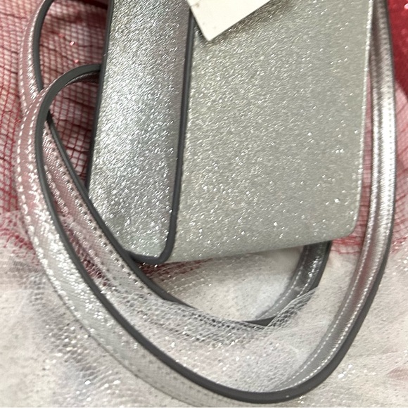 🎁 NWT Kate Spade Metallic Silver Crossbody (retail $199) *Discounted shipping - Picture 11 of 13